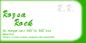 rozsa rock business card